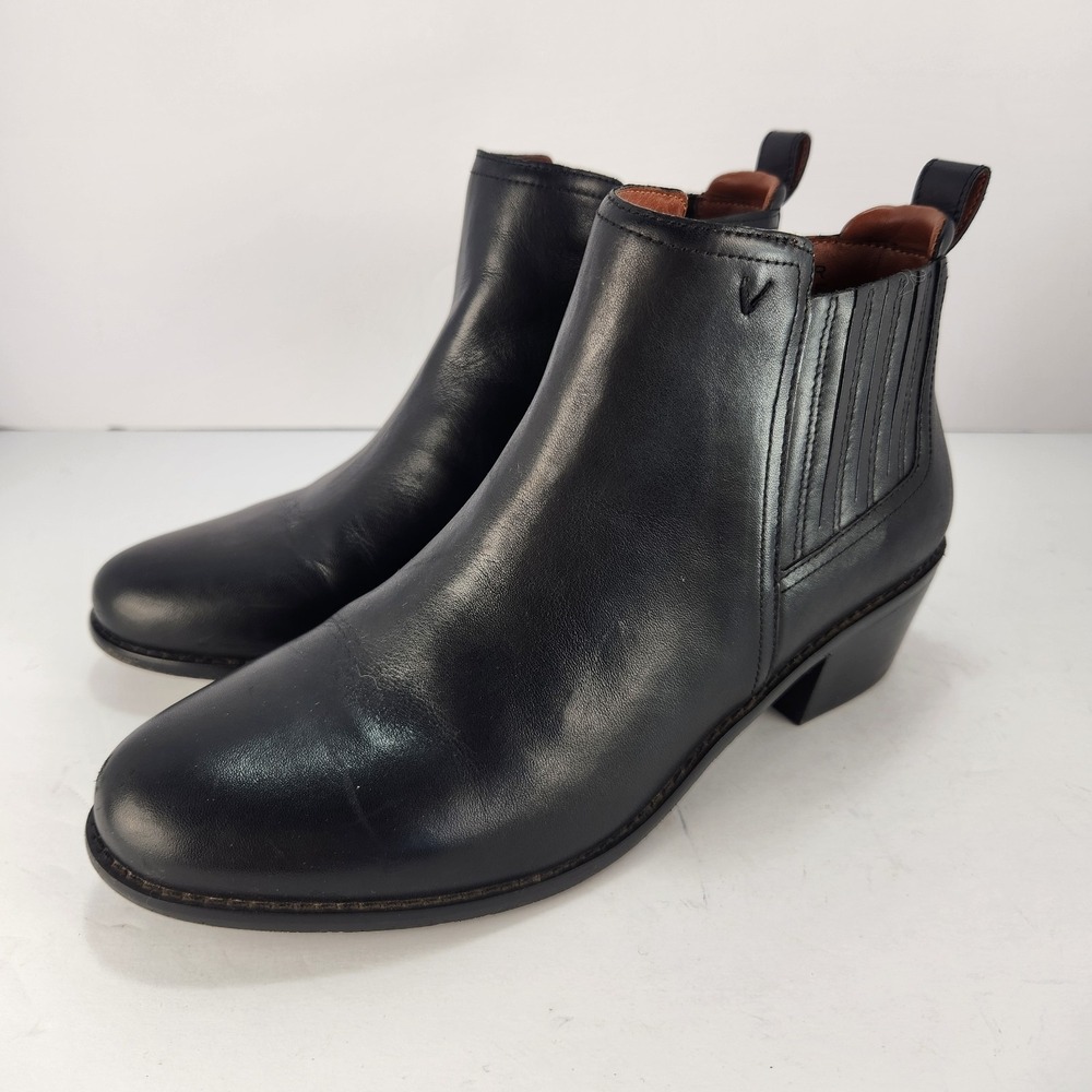 Vionic Bethany Women's Black Leather‎ Ankle Boots Size 9